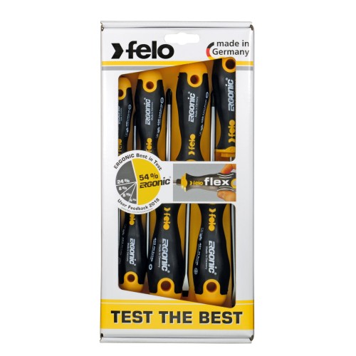 FELO JUEGO DE DESTORNILLADORES ERGONIC 7 pcs. SL/PZ/PH